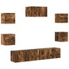 vidaXL 7 Piece TV Cabinet Set Smoked Oak Engineered Wood
