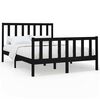vidaXL Bed Frame without Mattress Black 140x190 cm Solid Wood Pine