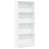 vidaXL Bookcase White 60x24x143 cm Engineered Wood