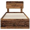 vidaXL Bed Frame with Headboard Old Wood 90 x 190 cm Engineered Wood