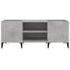 vidaXL Record Cabinet Concrete Grey 121x38x48 cm Engineered Wood