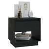 vidaXL Bedside Cabinet Black 45x34x44 cm Engineered Wood