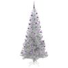 vidaXL Christmas Tree with 300 LEDs with Stand Silver 210 cm PET