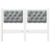 vidaXL Headboard Other White and light grey 120 cm Solid pine wood