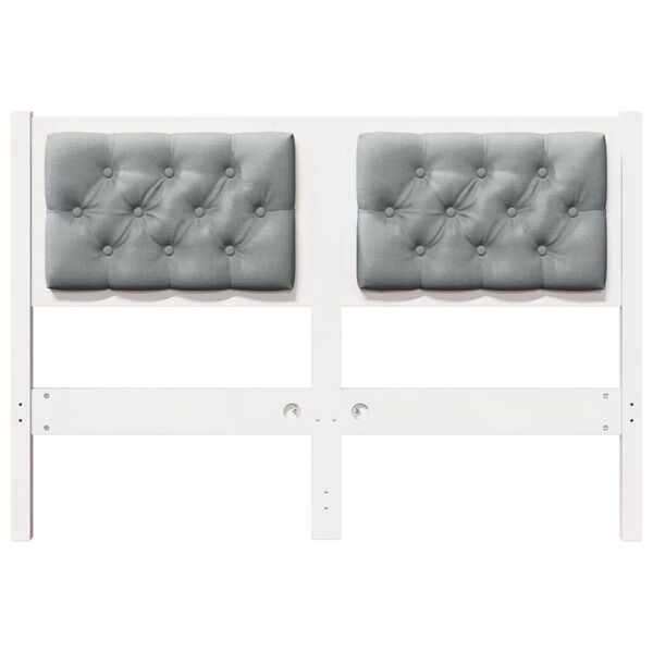 vidaXL Headboard Other White and light grey 120 cm Solid pine wood