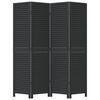 vidaXL Room Divider&nbsp;4 Panels Black Solid Wood Paulownia