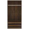 vidaXL Wardrobe Brown Oak 100x50x200 cm Engineered Wood
