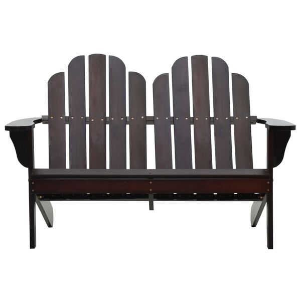 vidaXL Double Adirondack Chair Wood Brown