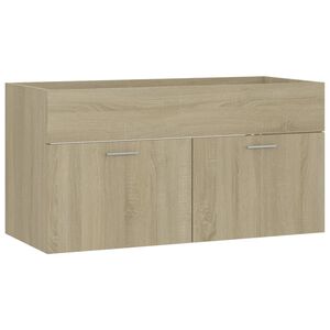 vidaXL Sink Cabinet Sonoma Oak 90x38.5x46 cm Engineered Wood