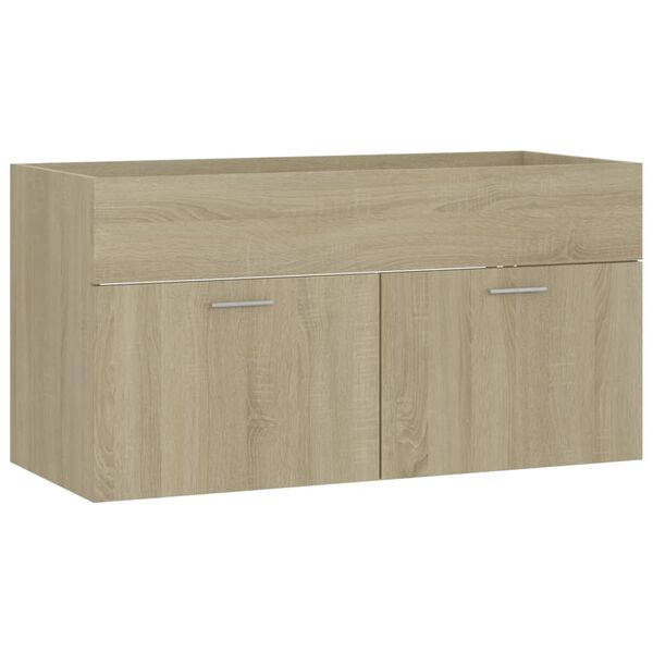 vidaXL Sink Cabinet Sonoma Oak 90x38.5x46 cm Engineered Wood