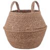 vidaXL Plant Pot with Handles Natural &Oslash; 32 x 32 cm 100% Seagrass