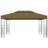 vidaXL Gazebo 3x4 m Taupe 180 g/m²