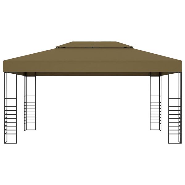 vidaXL Gazebo 3x4 m Taupe 180 g/m²