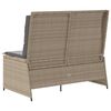 vidaXL Garden Bench with Cushion Beige Poly rattan