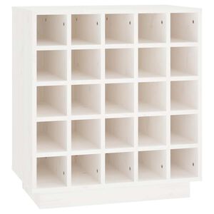 vidaXL Wine Cabinet White 55.5x34x61 cm Solid Wood Pine