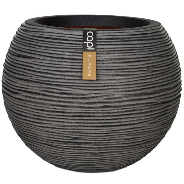 Capi Vase Nature Rib Ball 62x48 cm Anthracite KOFZ271