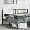 vidaXL Metal Replace Headboard Black 193 cm