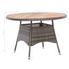 vidaXL Garden Table Grey 115x74 cm Poly Rattan and Acacia Wood