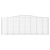 vidaXL Arched Gabion Basket 400x50x140/160 cm Galvanised Iron