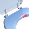 vidaXL Toilet Seat Blue 44 x 38 cm MDF board