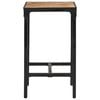 vidaXL 3 Piece Bar Set Solid Rough Wood Mango and Metal