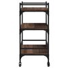 vidaXL Kitchen Trolley Brown Oak 65x40x86.5 cm Engineered Wood