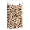vidaXL Firewood Rack 80x28x154 cm Stainless Steel