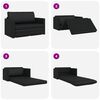 vidaXL Folding Sofa Bed Black 124 x 71 x 78 cm PVC