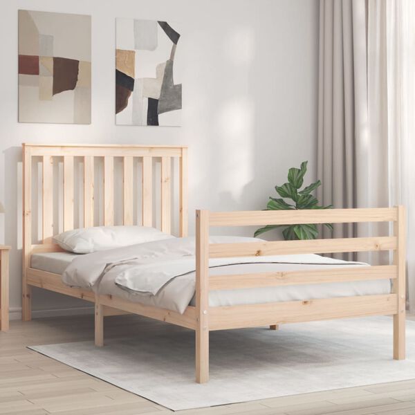 vidaXL Bed Frame without Mattress 100x200 cm Solid Wood
