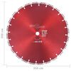 vidaXL Diamond Cutting Disc with Turbo Steel 350 mm