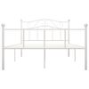 vidaXL Bed Frame without Mattress White Metal 140x200 cm