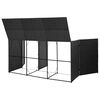 vidaXL Triple Wheelie Bin Shed Black 229x78x120 cm Poly Rattan