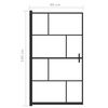 vidaXL Shower Enclosure ESG 80x140 cm Black