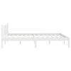 vidaXL Bed Frame without Mattress White Solid Wood 120x200 cm