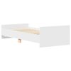 vidaXL Bed Frame without Mattress White 100x200 cm Engineered Wood