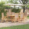 vidaXL Garden Dining Set Folding 7 pcs Taupe Solid Acacia Wood