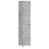 vidaXL Highboard Concrete Grey 34,5x34x180 cm Engineered Wood