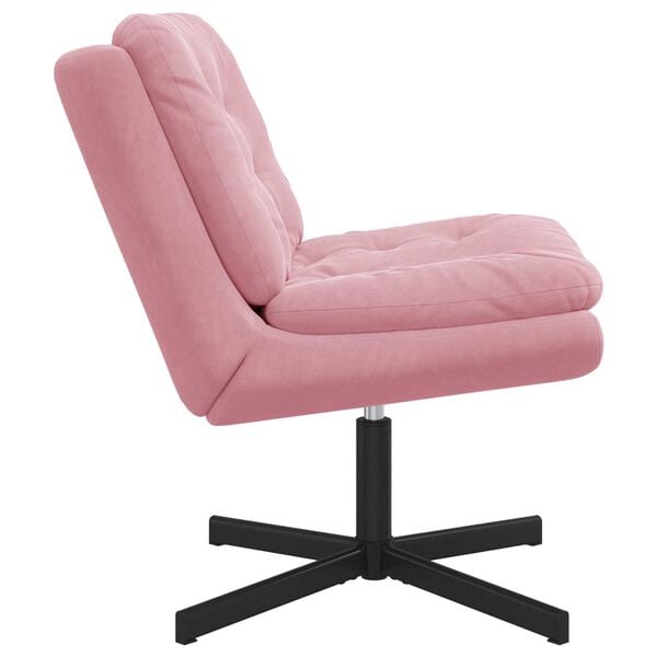 vidaXL Swivel Relaxing Chair Pink 63 x 75 x 76 cm Velvet