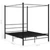 vidaXL Bed Frame with Canopy without Mattress Black 160x200 cm Metal