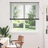 vidaXL Window Blind with Curtains Manual Dark grey Aluminium