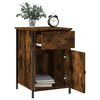 vidaXL Bedside Cabinet Smoked Oak 40x42x60 cm Engineered Wood