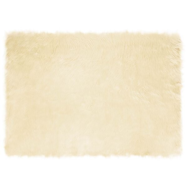 vidaXL Faux Sheepskin Rug Tafalla Cream 160 x 230 cm Polyester
