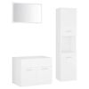 vidaXL Bathroom Furniture Set White Engineered Wood