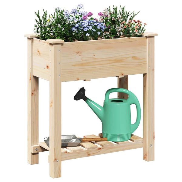 vidaXL Garden Planter Beige 71 x 37 x 76.5 cm Solid Fir Wood