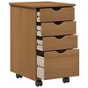 vidaXL Rolling Cabinet with Wheel MOSS Honey Brown 34 x 39 x 56 cm