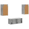 vidaXL TV Cabinet Set Wall-mounted 6 pcs Concrete Grey Engineered Wood