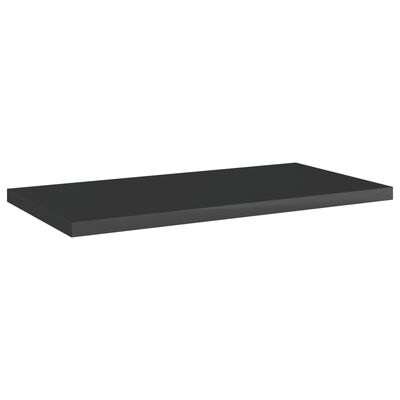 vidaXL Bookshelf Boards 4 pcs High Gloss Black 40x20x1.5 cm Engineered Wood