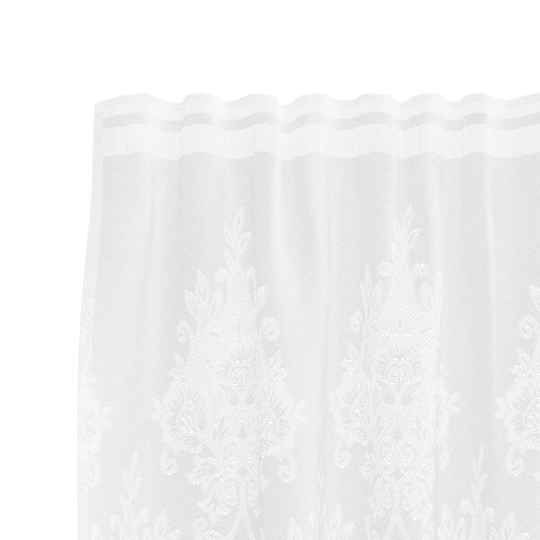 vidaXL Lace Curtain with Curtains Floral White 245 x 900 cm Polyester