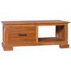 vidaXL TV Cabinet | Natural teak | Fine sanded teak hardwood | Medium