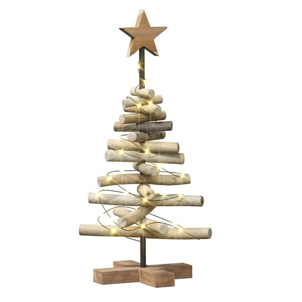 vidaXL Christmas Tree with Stand Brown 60 cm Solid teak wood